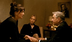 lisabeth Rohm, Jennifer Lawrence, and Robert De Niro in 'Joy'