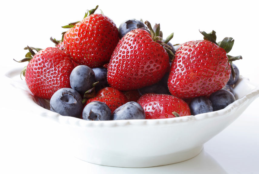 Strawberries and Blueberries