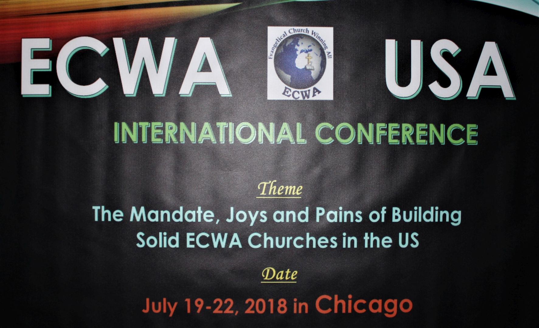 001 - ECWA USA 2018 International Conference in Chicago, IL, USA - Saturday, July 21, 2018