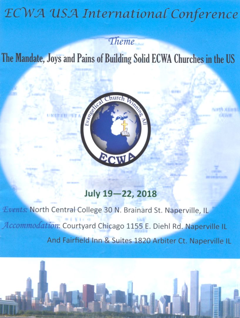 001 - ECWA USA 2018 International Conference in Chicago, IL, USA - Sunday, July 22, 2018 Images