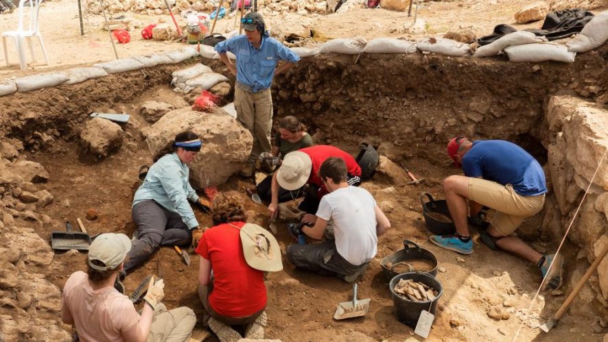 Cross-section of the Archaeological dig - Photo, CBN News, Jonathan Goff