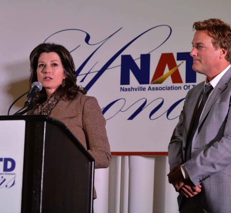 Singer:Songwriter Amy Grant and Singer:Songwriter Michael W. Smith attend the 3rd. annual NATD Honors 2013 at the Hermitage Hotel on November 12, 2013 in Nashville, Tennessee