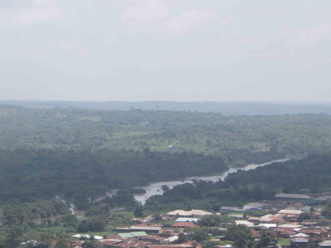 The view of the Ogun river from Olumo Rock