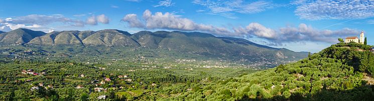 The gently undulating central plain of the island, Zakynthos Island.