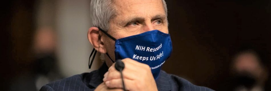 Anthony Fauci, director of the National Institute of Allergy and Infectious Diseases, sits ahead of a Senate Health Education Labor and Pensions Committee hearing in Washington, D.C., U.S., on Wednesday, Sept. 23, 2020