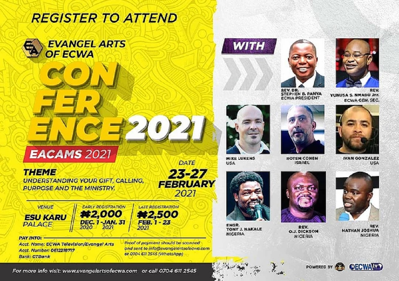 Evangel Arts of ECWA Conference 2021 (EACAMS 2021), February 23-27, 2021 (ECWAtv)