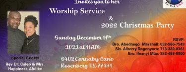 ECWA Houston 2022 Worship Service - Dec 11, 2022 at 11am